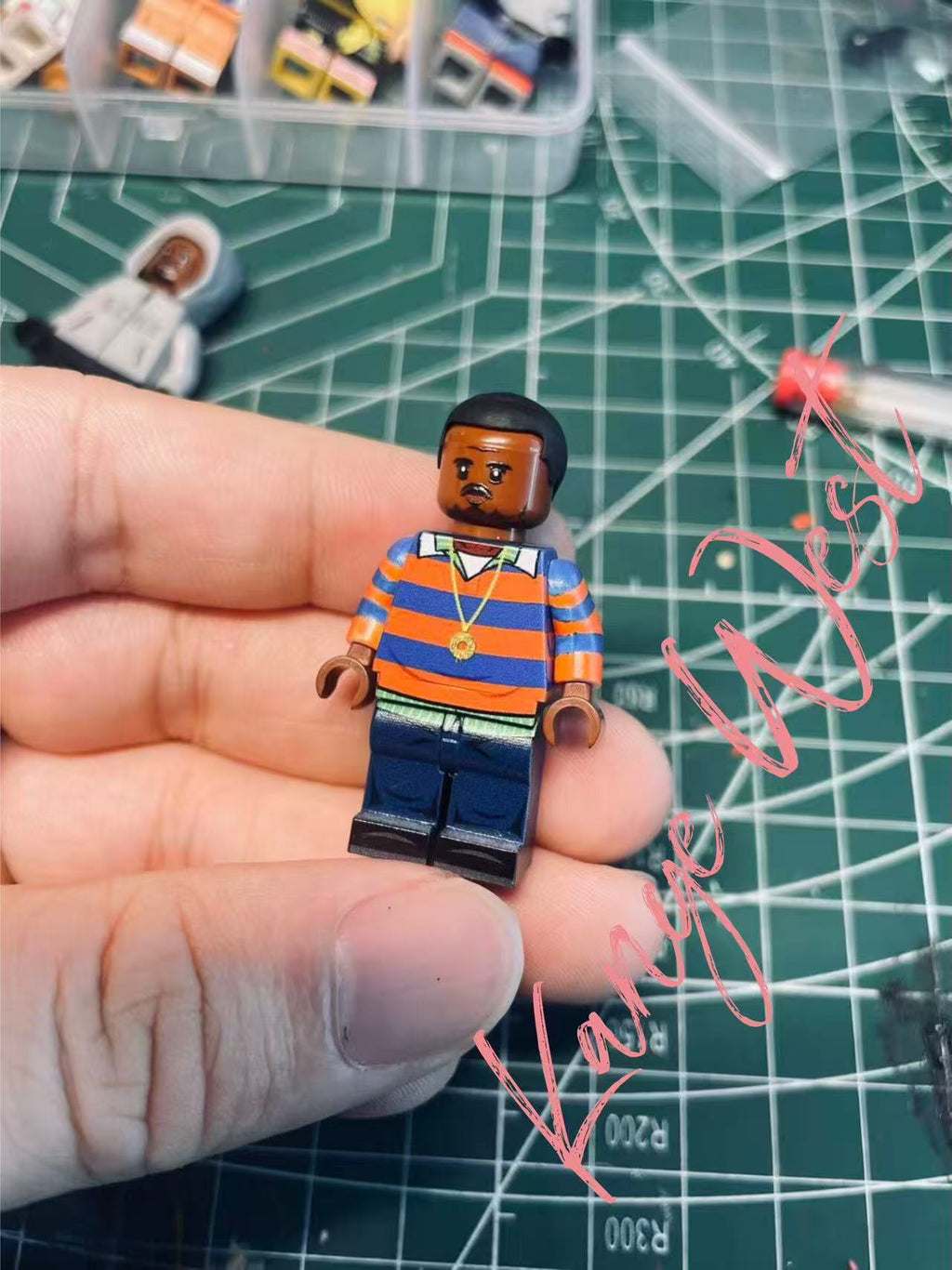 The Weeknd "After Hours" Red Suit Custom Minifigure