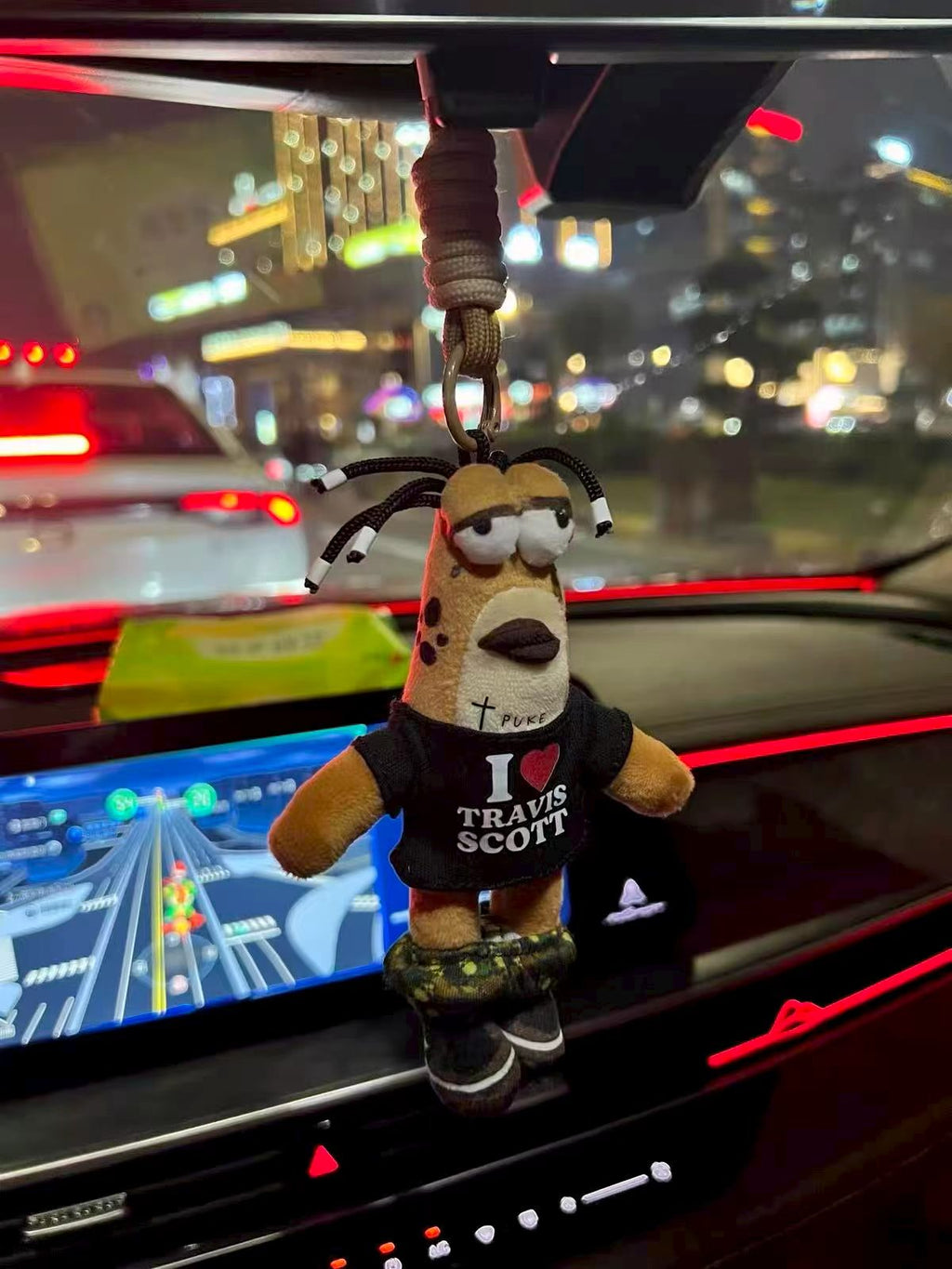 Travis Scott "I Love Travis" Plush Keychain